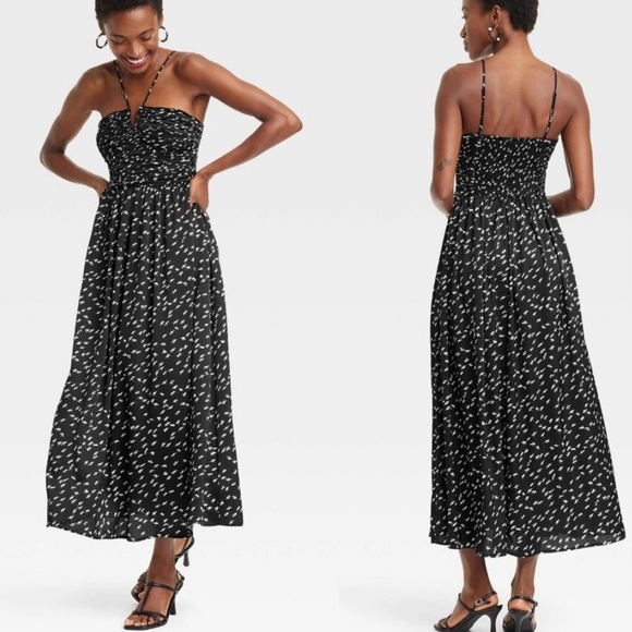 Black Strapless Dress A New Day Black and White - Picture 11 of 11